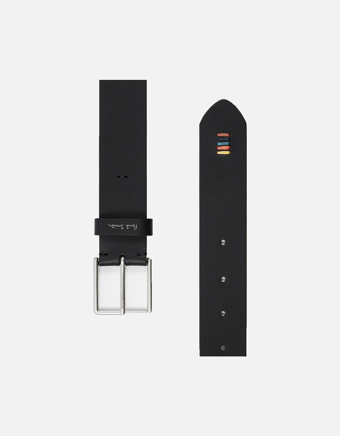 Paul Smith Men's Black Stitch Belt - Size UK 32