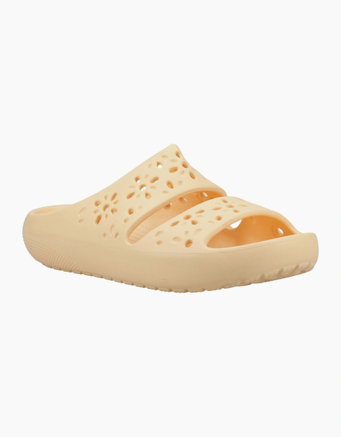 Crocs Women's Classic Floral Cut Out Womens Sandals - Tan - Size: 8