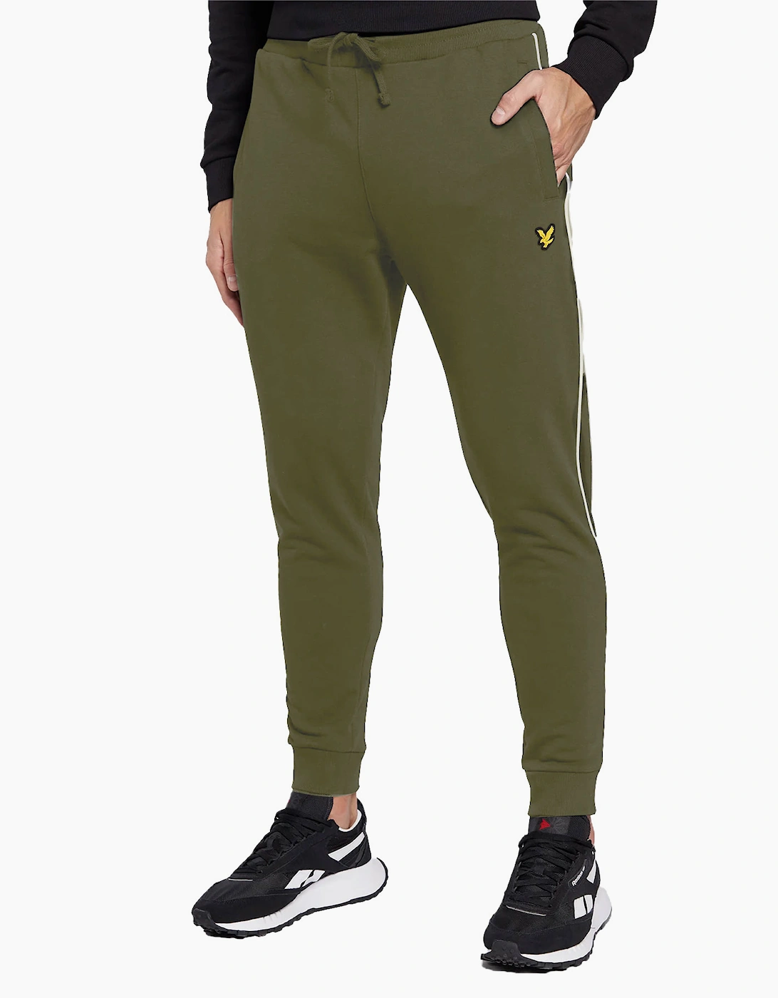 Lyle And Scott Men's Green Lyle & Scott Jogger Fleece Bottom Sweatpants Trouser Contrast Piping  32/30/31 S