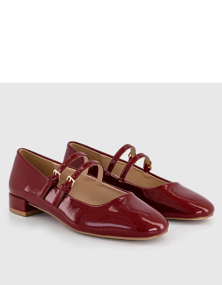 Frances Two Strap Mary Jane Shoe - Red Patent