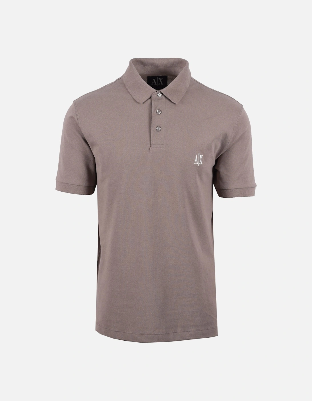 Armani Exchange Men's Grey Regular Polo Shirt Driftwood - : 42/Regular Xl