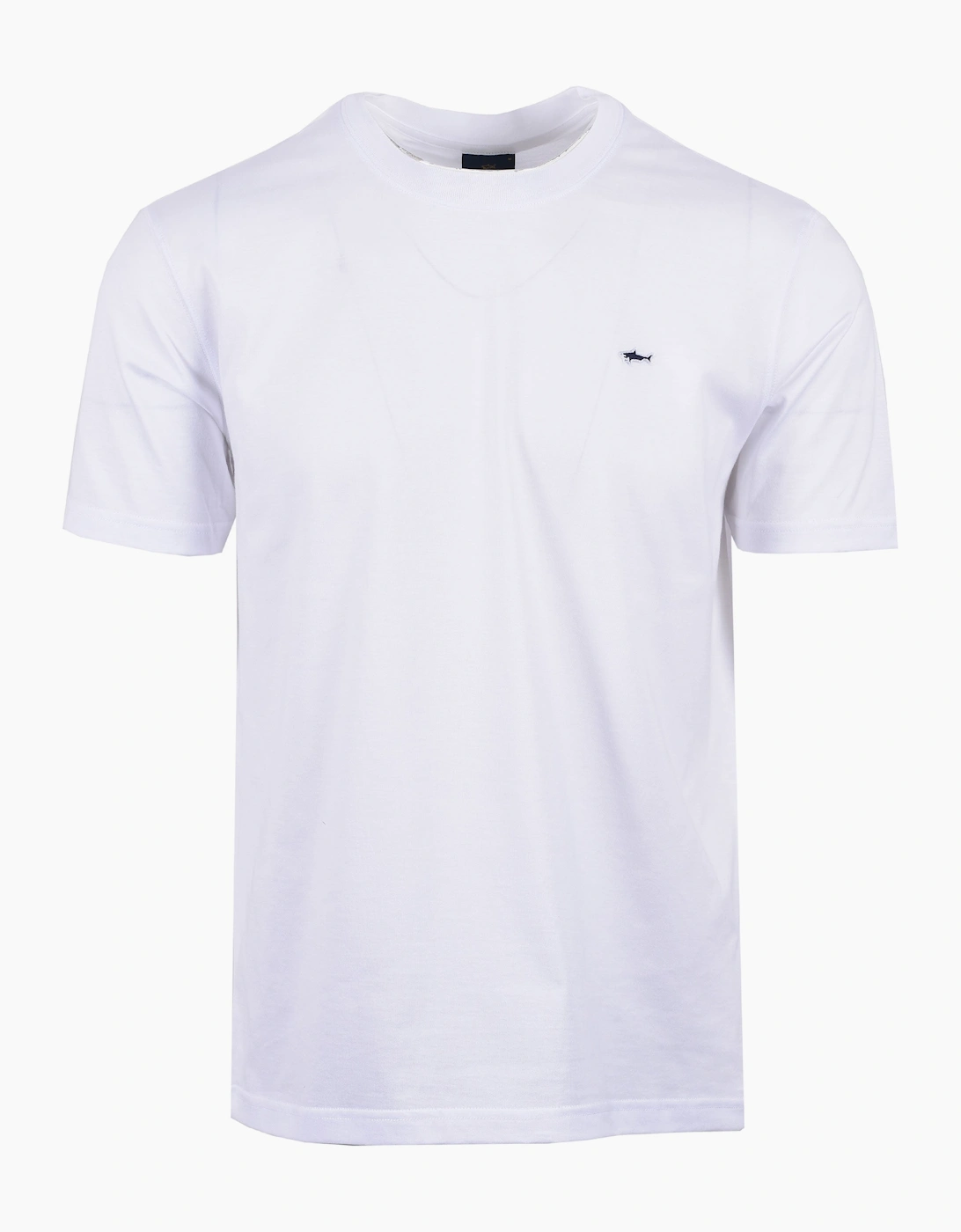 Paul & Shark Men's White Paul And Shark Badged T-Shirt - Size: 44