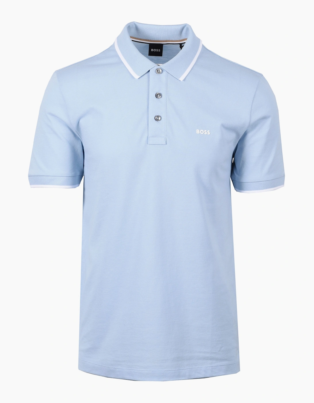 Men's Boss Parlay 190 Polo Shirt Light Pastel Blue - Size: 44