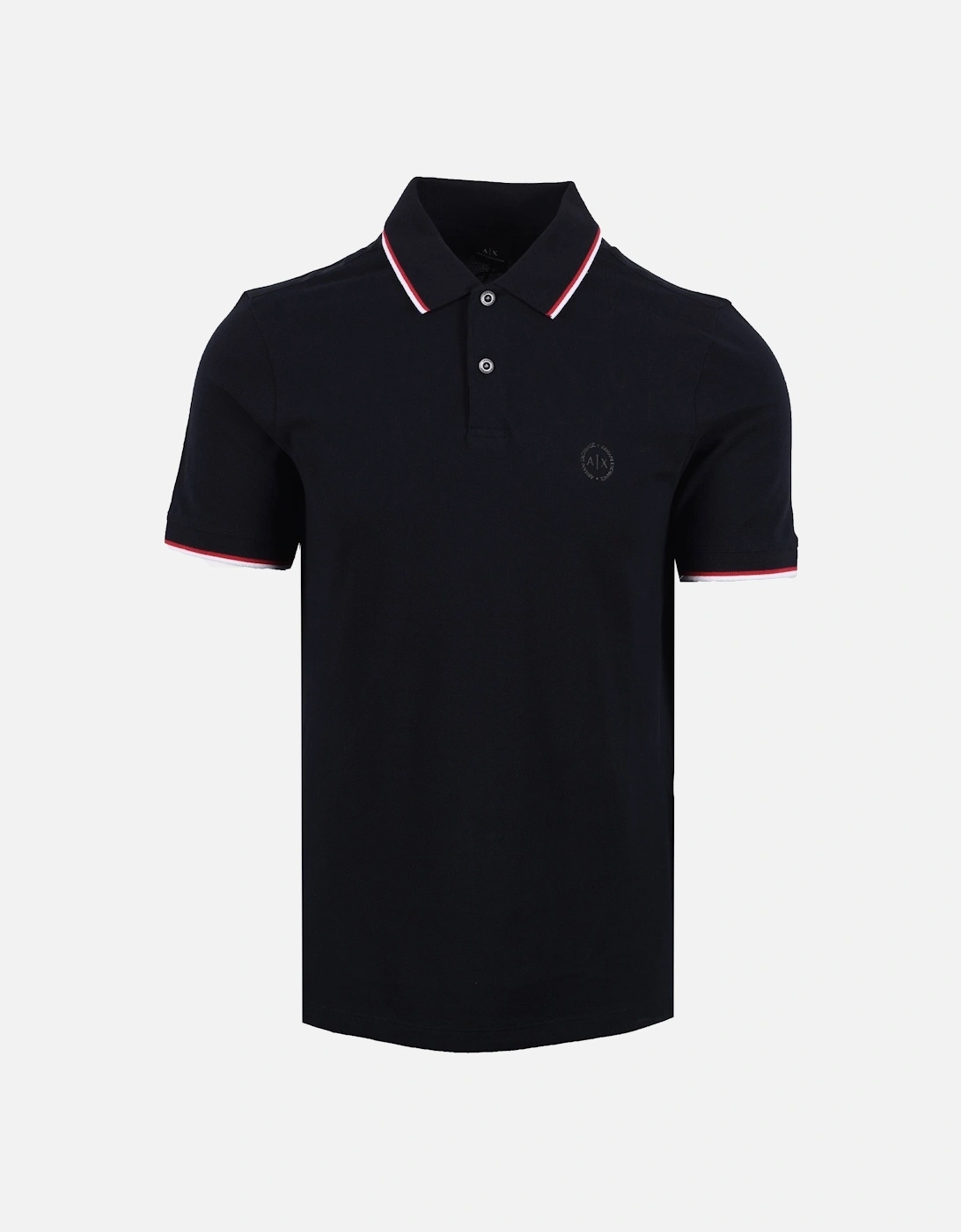 Armani Exchange Men's Blue Slim Fit Tipped Polo Navy - : 38/Regular M