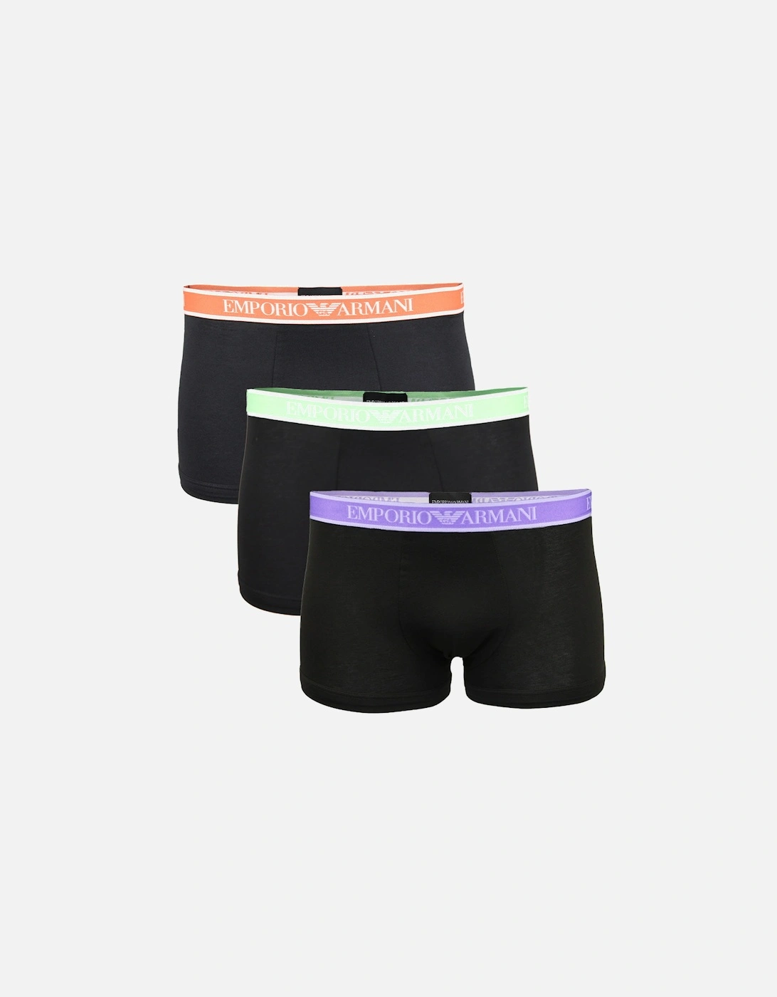 Emporio Armani Men's Black 3-Pack Core Logoband Boxer Trunks, - : 37/36/32 Extra Large