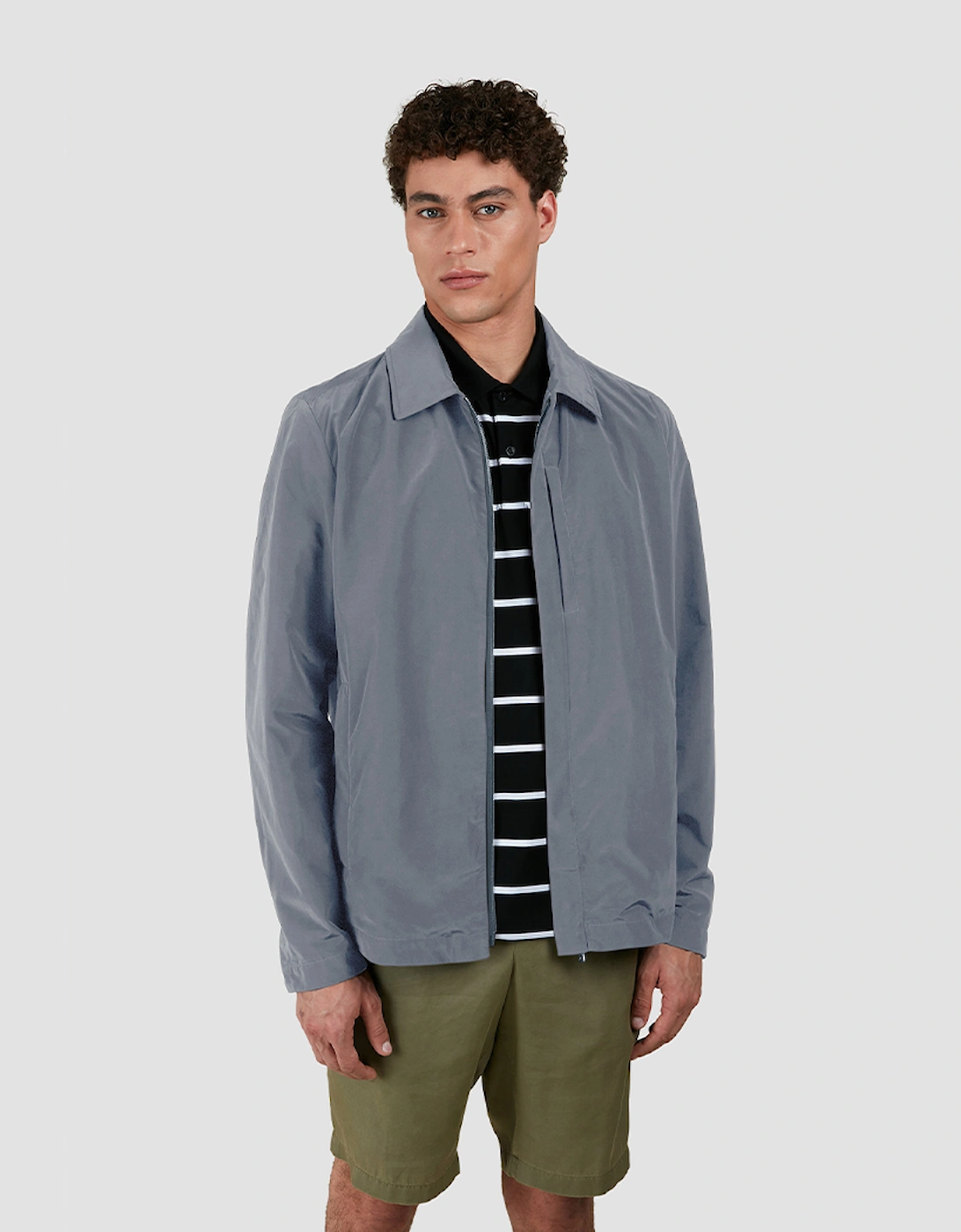 Men's Paul & Shark Men's Shacket Re-130 High Density - Grey - Size: 44/Regular