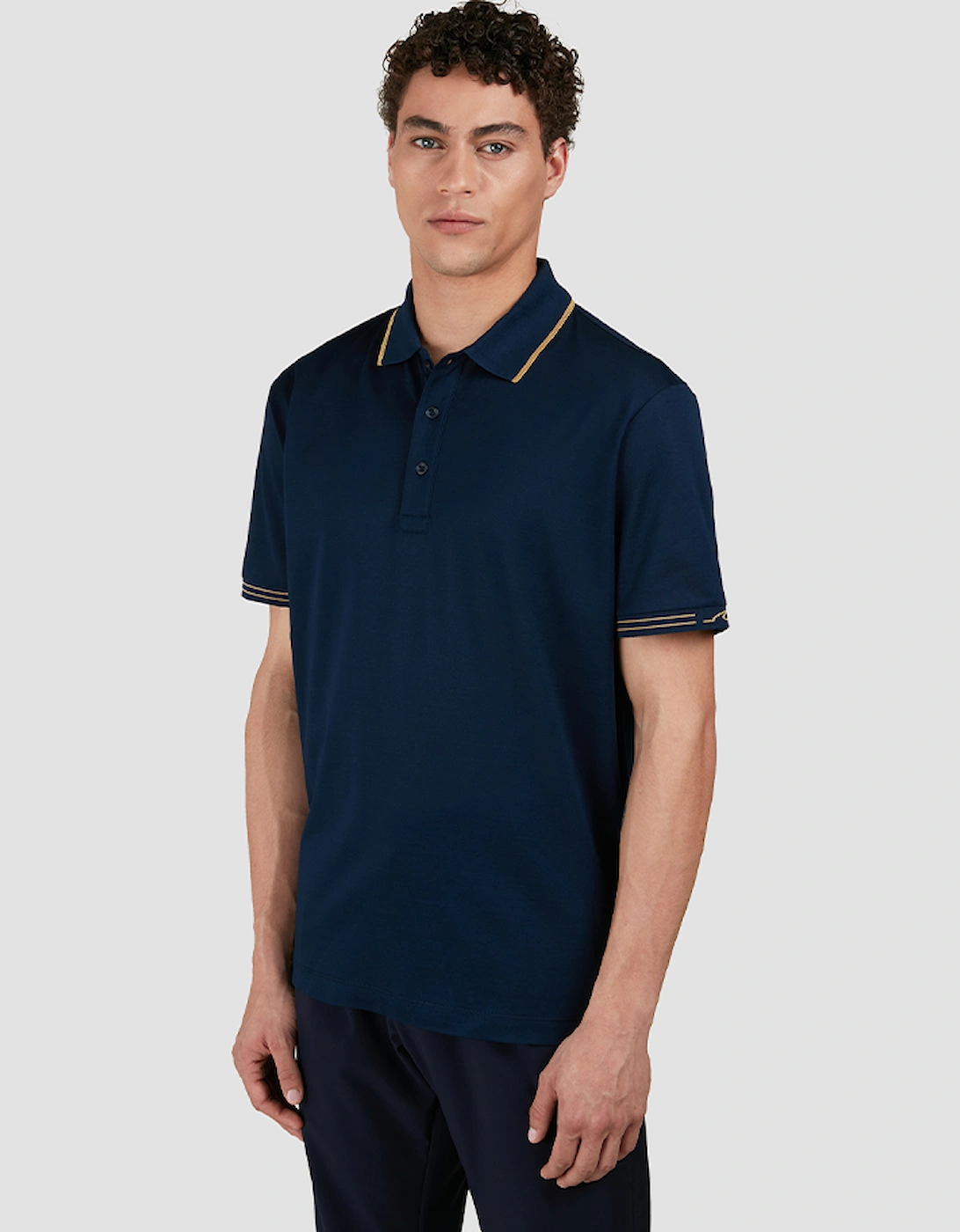 Paul & Shark Men's Navy Polo In Fine Pique Cotton With Contrast Trims - Size: 42