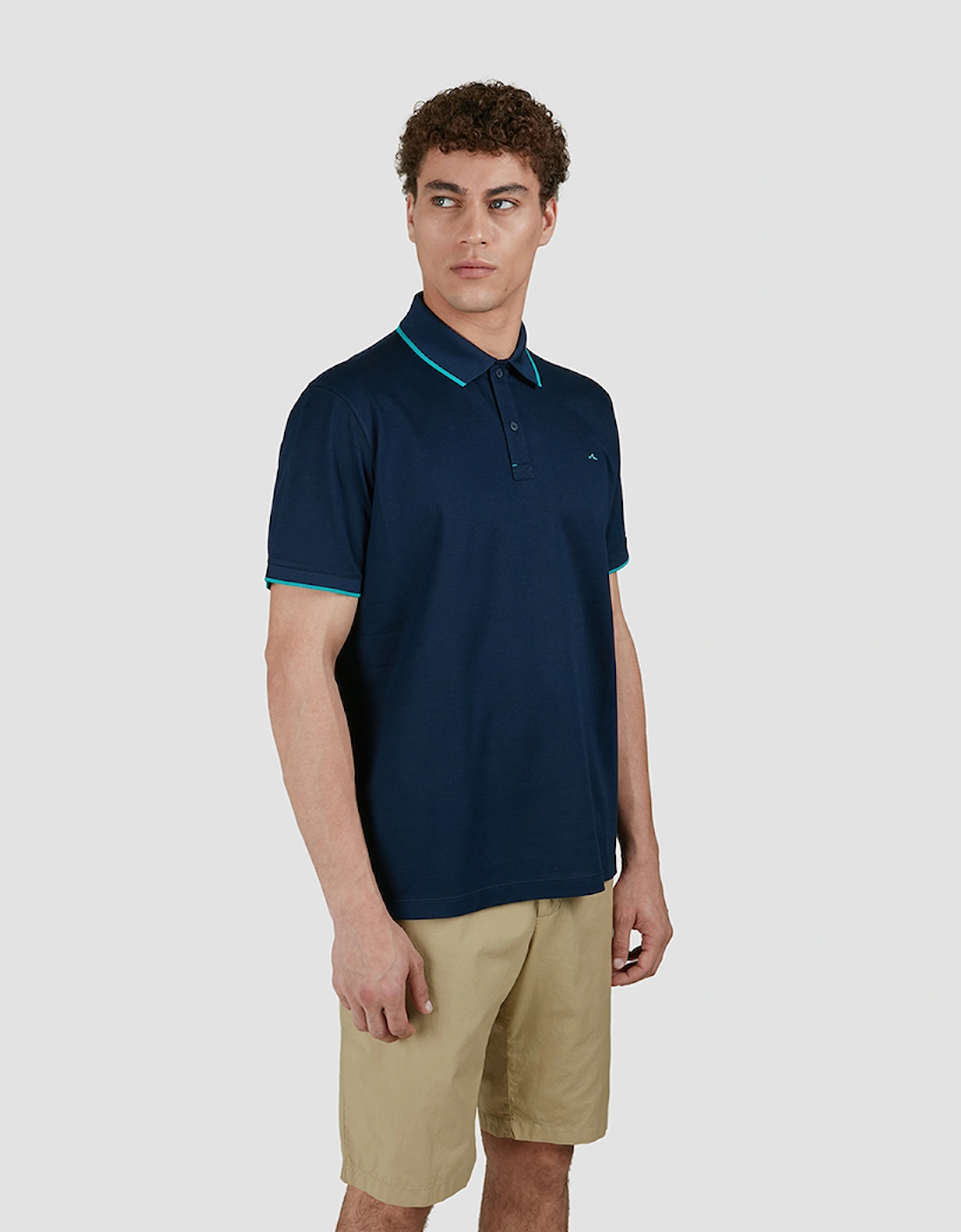 Men's Paul & Shark Men's Embroidered fin Double Piqué Cotton Polo Shirt - Navy - Size: 42