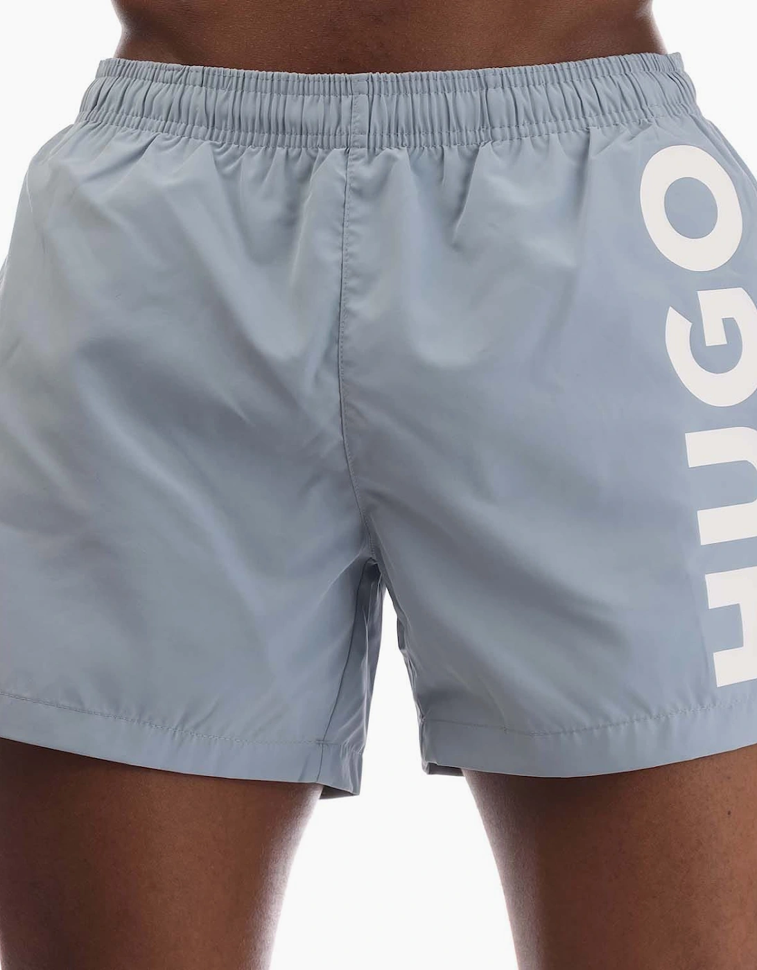 Hugo Boss Men's Abas Logo Print Swim Shorts - Blue - Size: 33/32/32