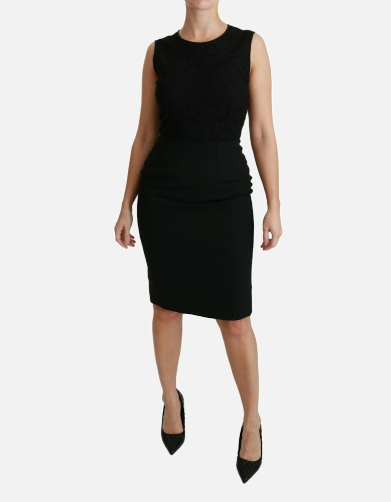 Lace Pencil Dress Black Midi Dress Women Dresses