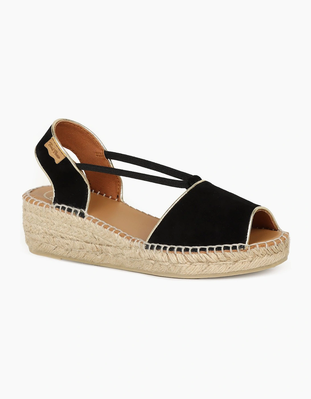 Toni Pons Women's Bilda Womens Espadrille Wedge Sandals - Black - Size: 4