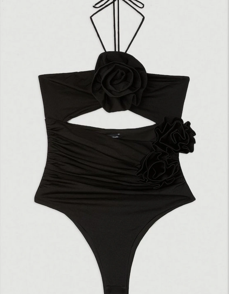 Rosette Cut Out Detail Swimsuit