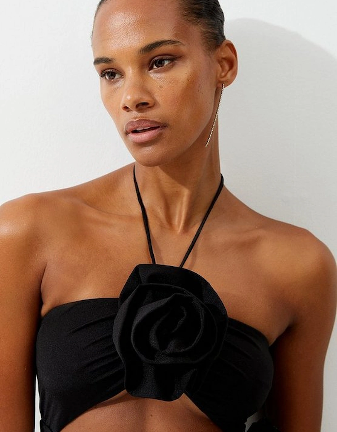 Rosette Cut Out Detail Swimsuit