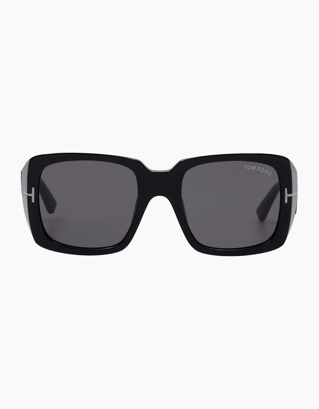 Tom Ford Women's Black Ryder Smoke Lens Shiny Sunglasses - Size: One Size