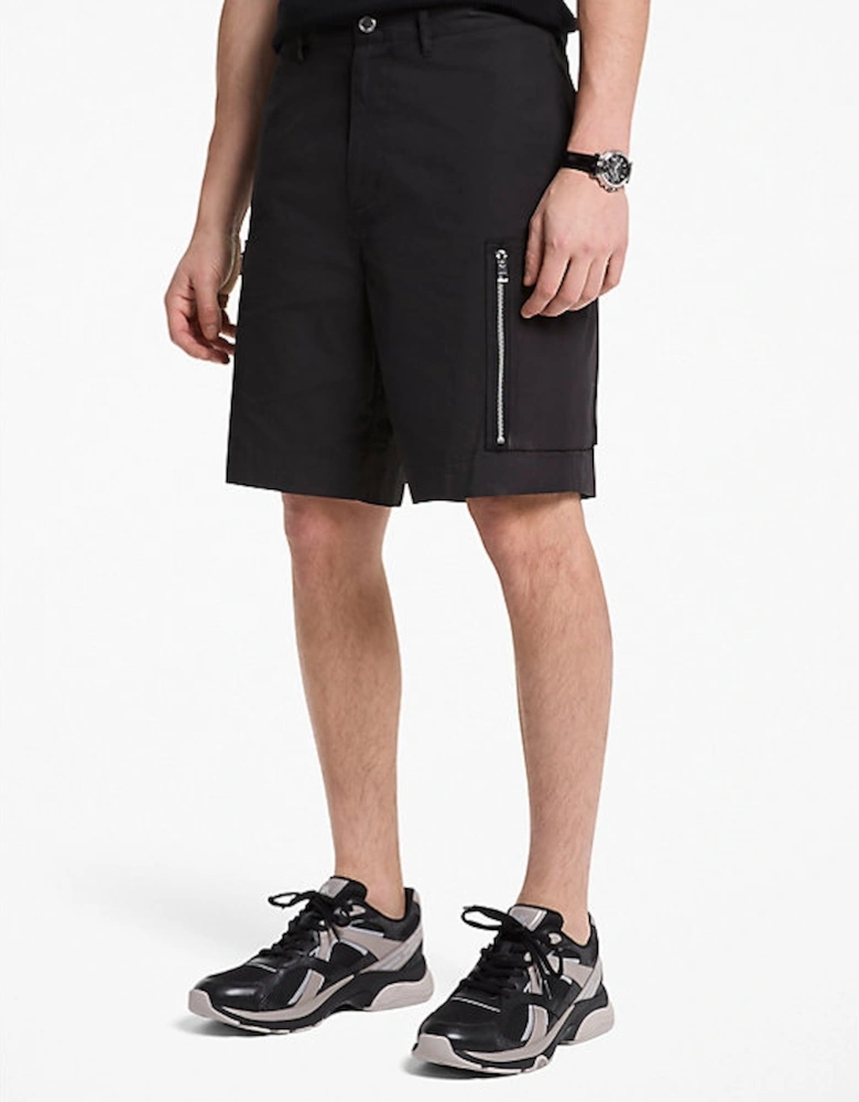 Cotton Poplin Zip Cargo Shorts