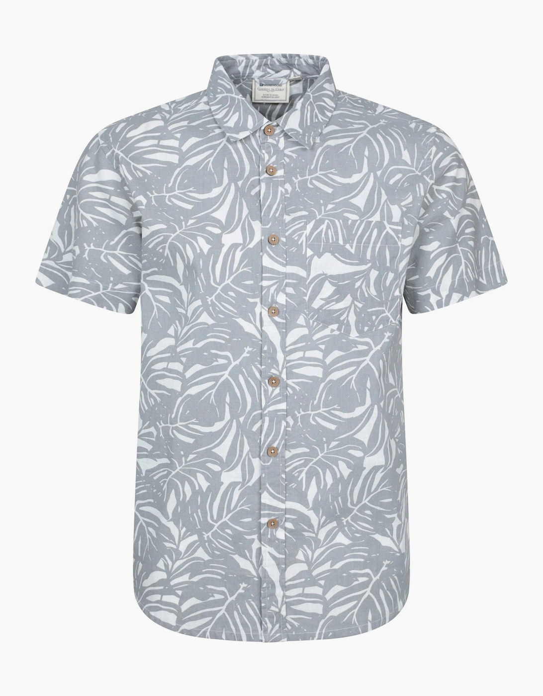 Mountain Warehouse Men's Grey Tropical Short-Sleeved Shirt - Size: 42/Regular