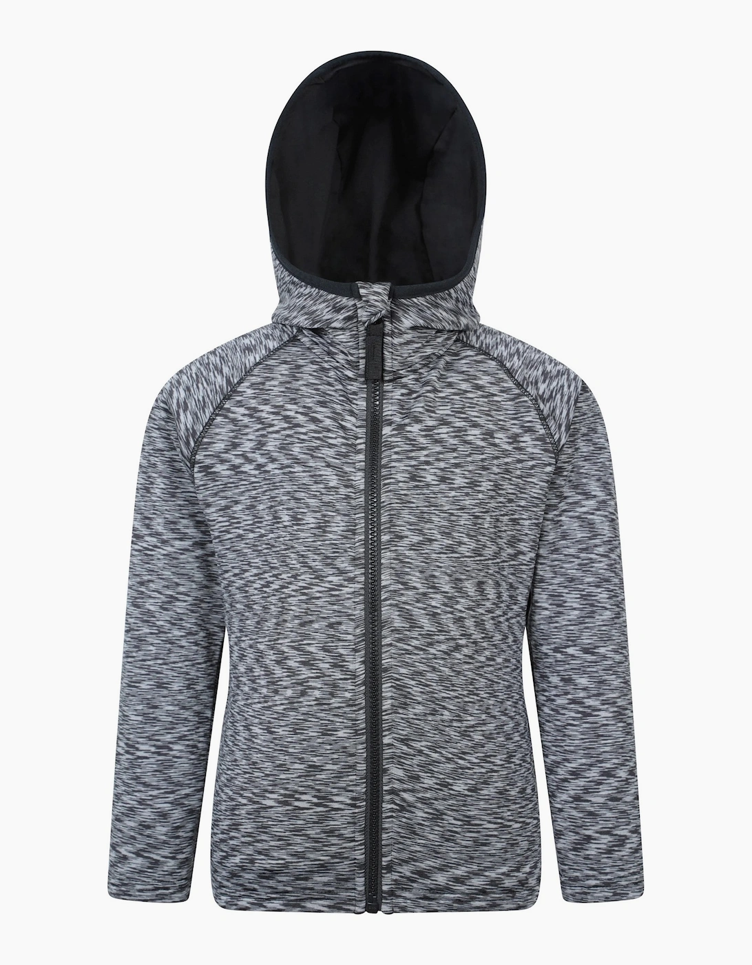 Mountain Warehouse Unisex Black Childrens/ Marathon Stripe Full Zip Hoodie - Size 13 Years Kids