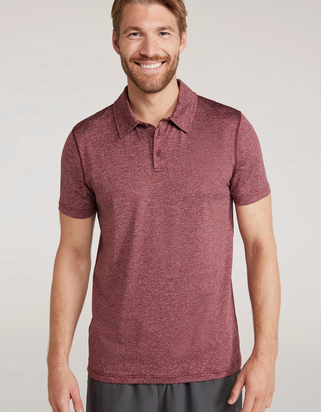 Men's Mountain Warehouse Mens Agra Stripe Polo Shirt - Red - Size, 42