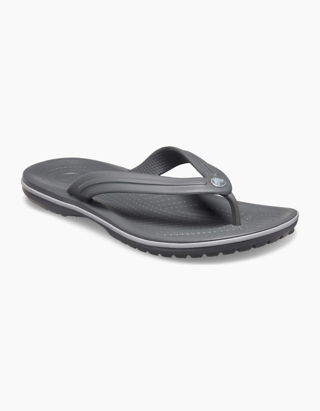 Crocs Men's Crocband Flip Mens Toe Post Sandals - Grey - Size: 6