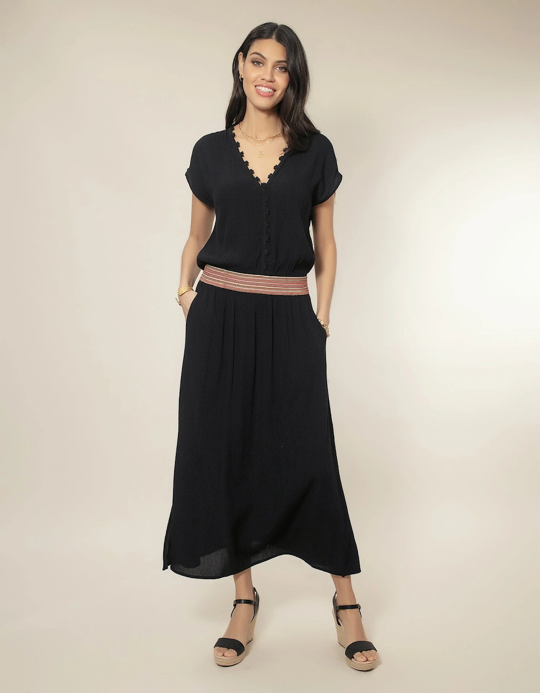 Nooki Design Women's Cece Maxi Dress - Black - Size: 10/8