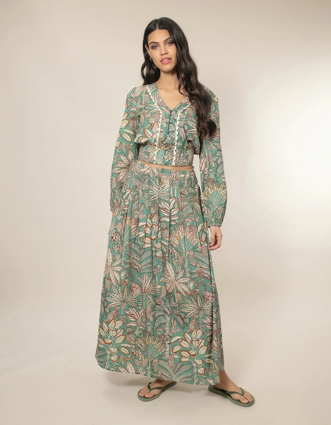 Nooki Design Women's Bexley Skirt - Sage Mix - Size: 10