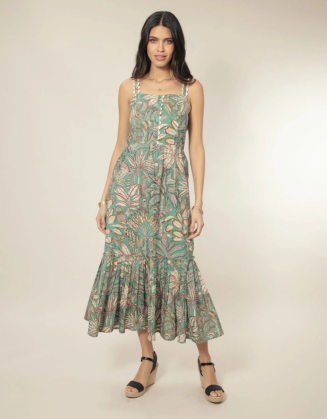 Nooki Design Women's Brannon Dress - Sage mix - Green - Size: 12