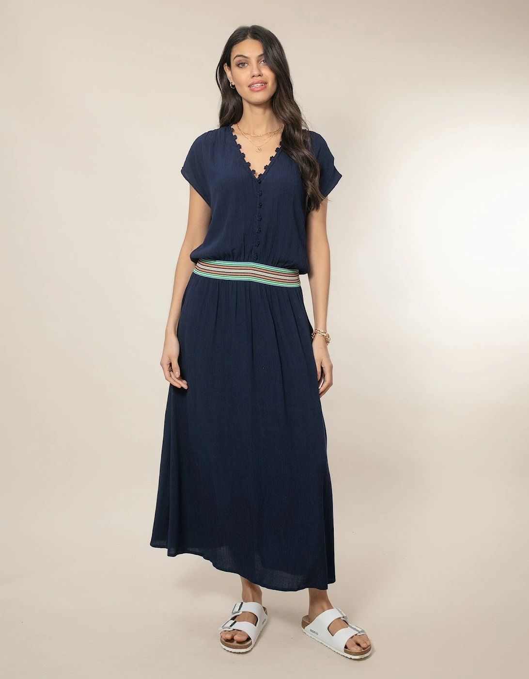 Nooki Design Women's Cece Maxi Dress - Navy - Size: 10/8