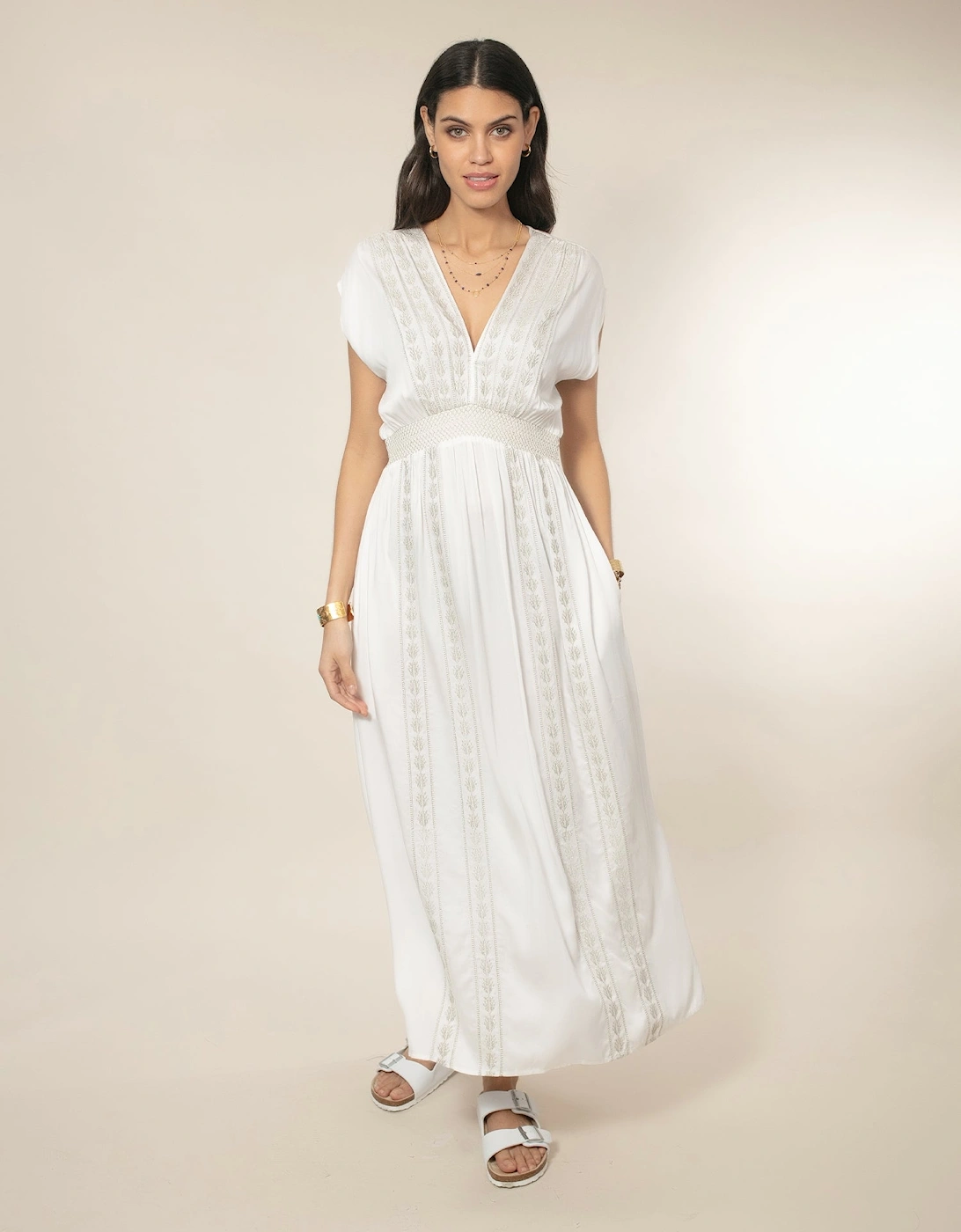 Nooki Design Women's Samba Dress - Ecru - Cream - Size: S