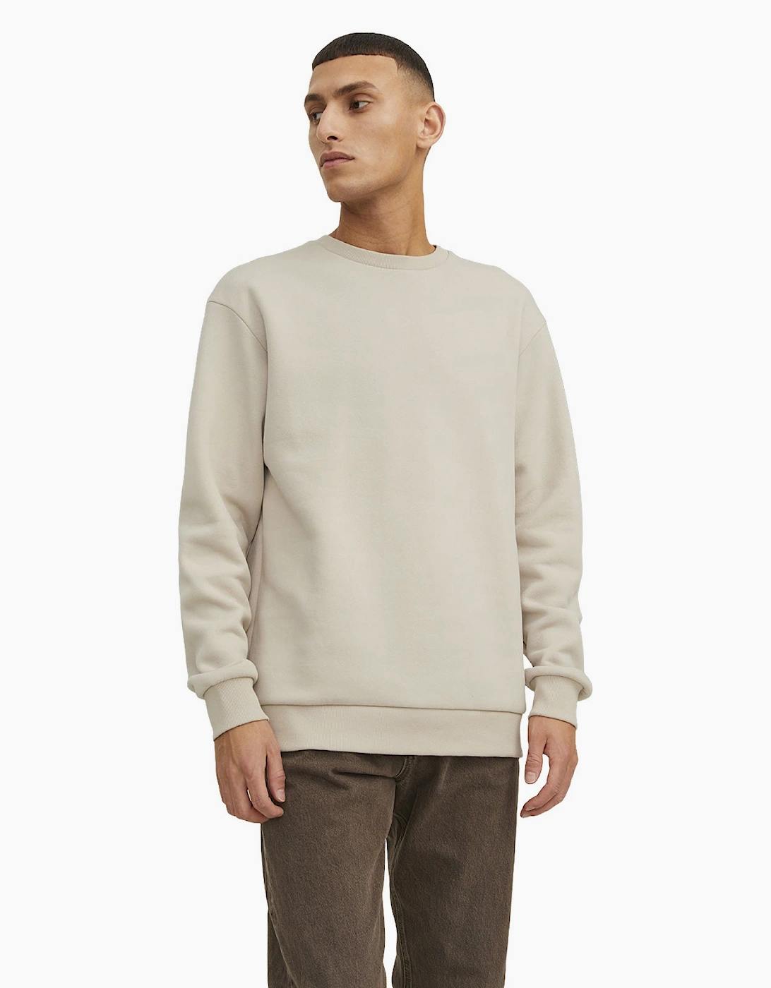 Jack & Jones Men's Cream Bradley Sweat Crew Sweatshirt - : Xl