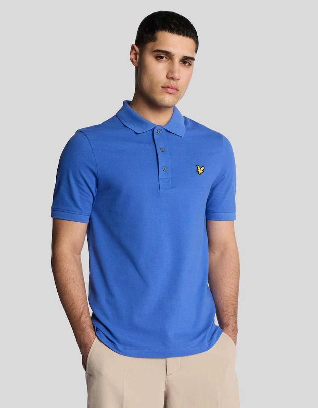 Lyle And Scott Men's Blue Cotton Polo Shirt M