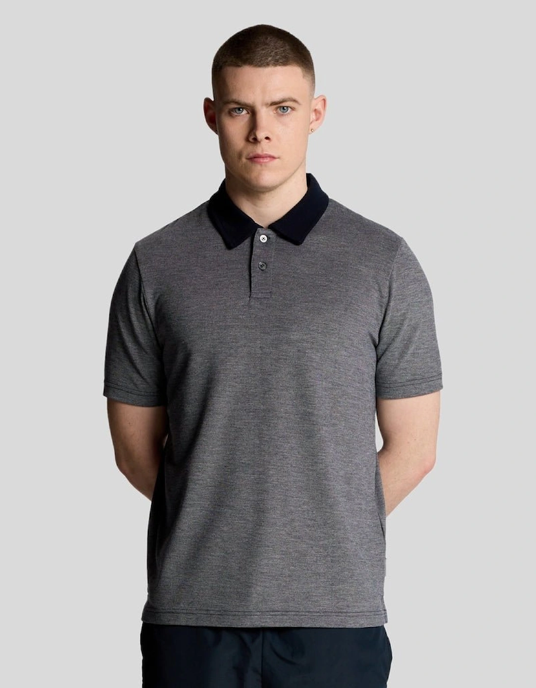 Lyle And Scott Men's Navy Two Tone Polo Shirt  34 Xs