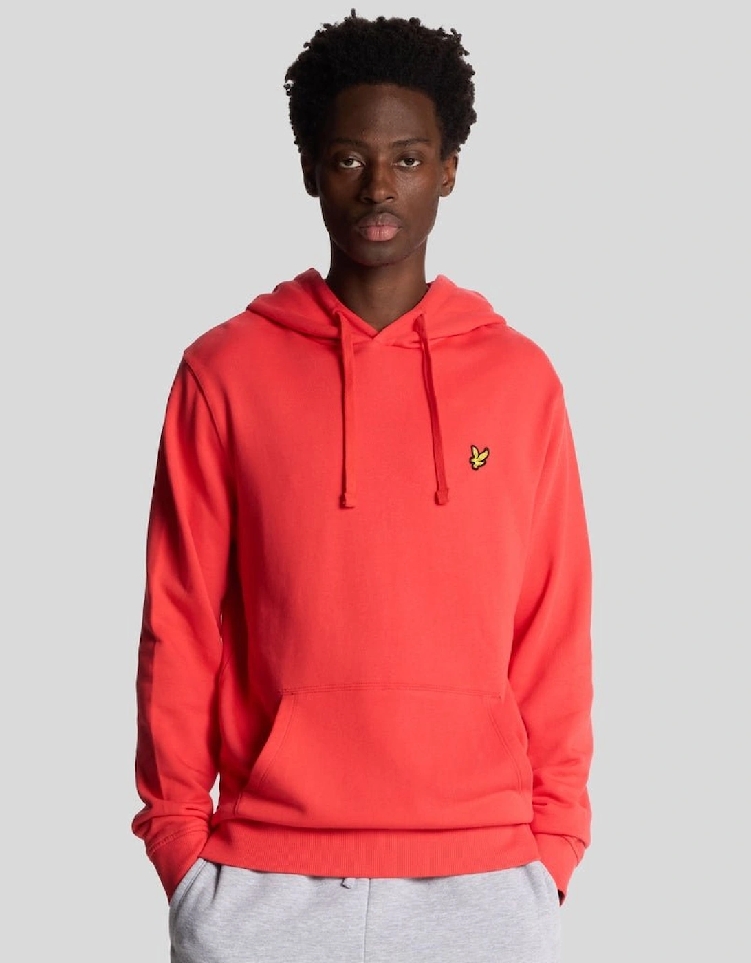 Lyle And Scott Men's Red Loopback Cotton Hoodie Xl