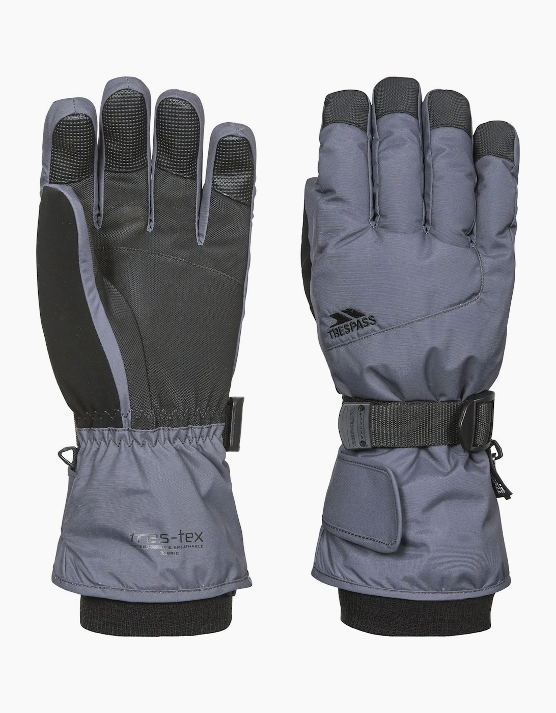 Trespass Men's Black/Grey Adults Ergon Ski Skiing Snowboarding Gloves - Size: S