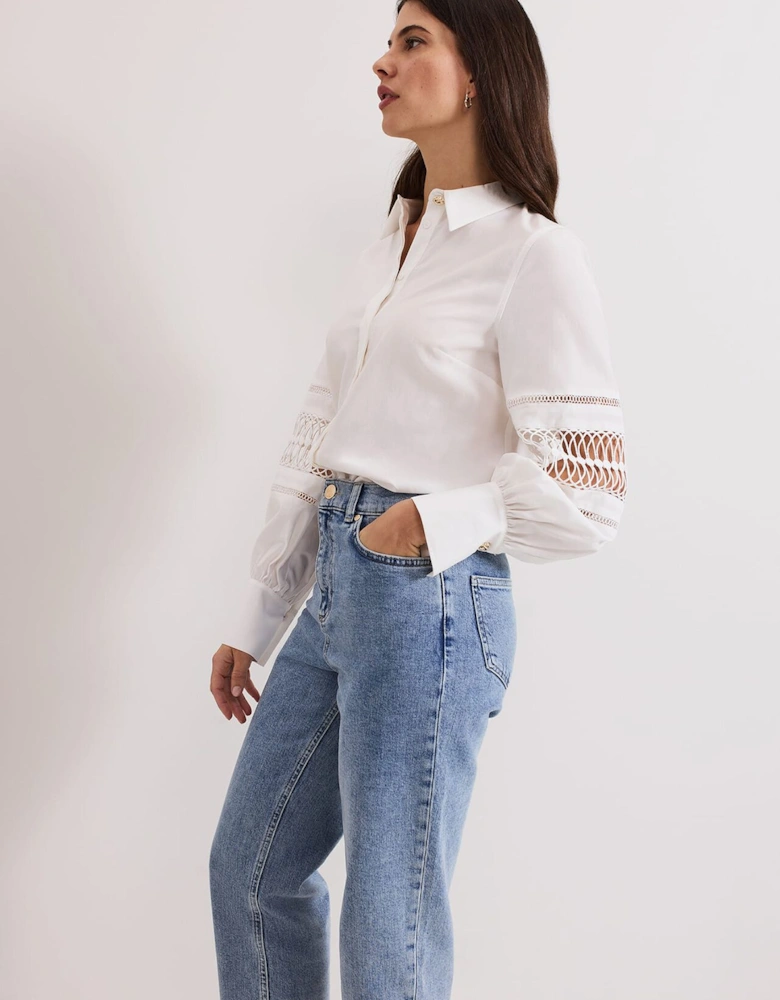 Lexi Mid Wash Crop Straight Jean