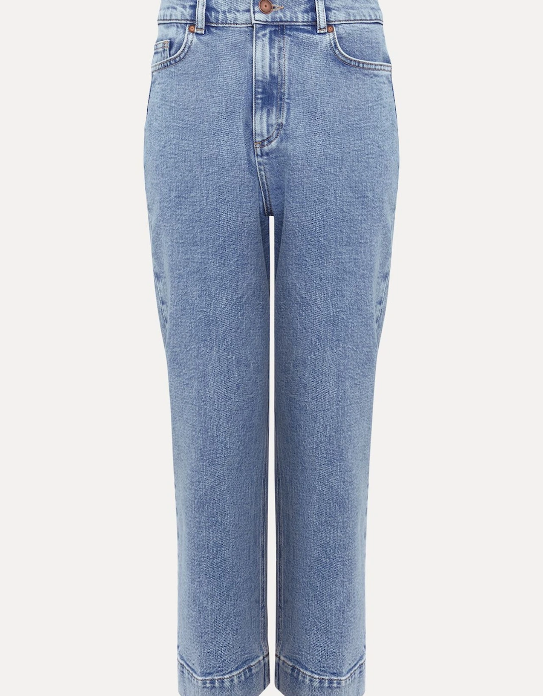 Lexi Mid Wash Crop Straight Jean