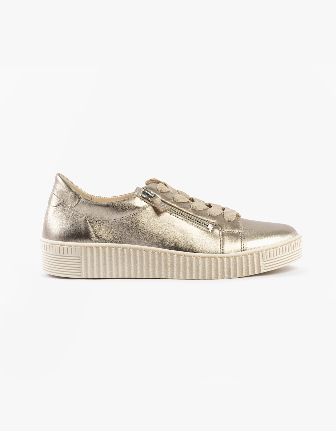 Women's Gabor WISDOM Womens Trainers Beige - Cream - Size: 5