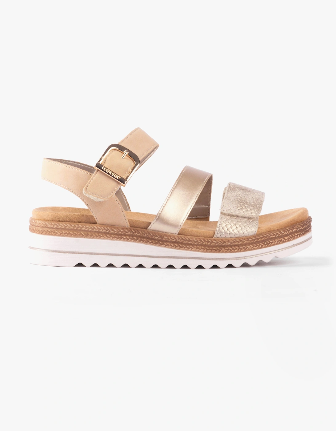 Women's Remonte D0Q55-91 Womens Sandals Metallic - Silver - Size: 8