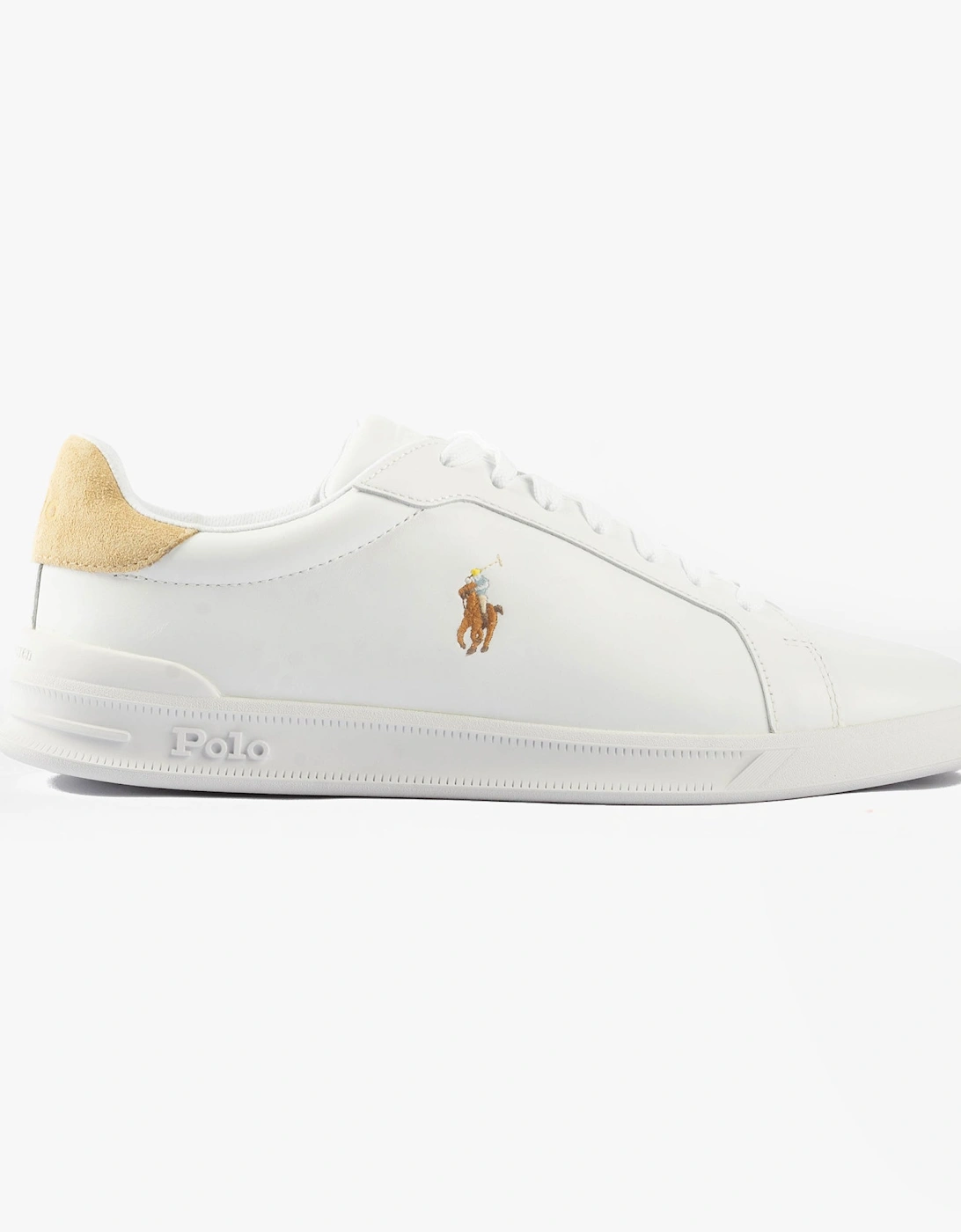 Polo Ralph Lauren Men's White Heritage Court Ii Trainers /Bone - : 8 Uk Size 8