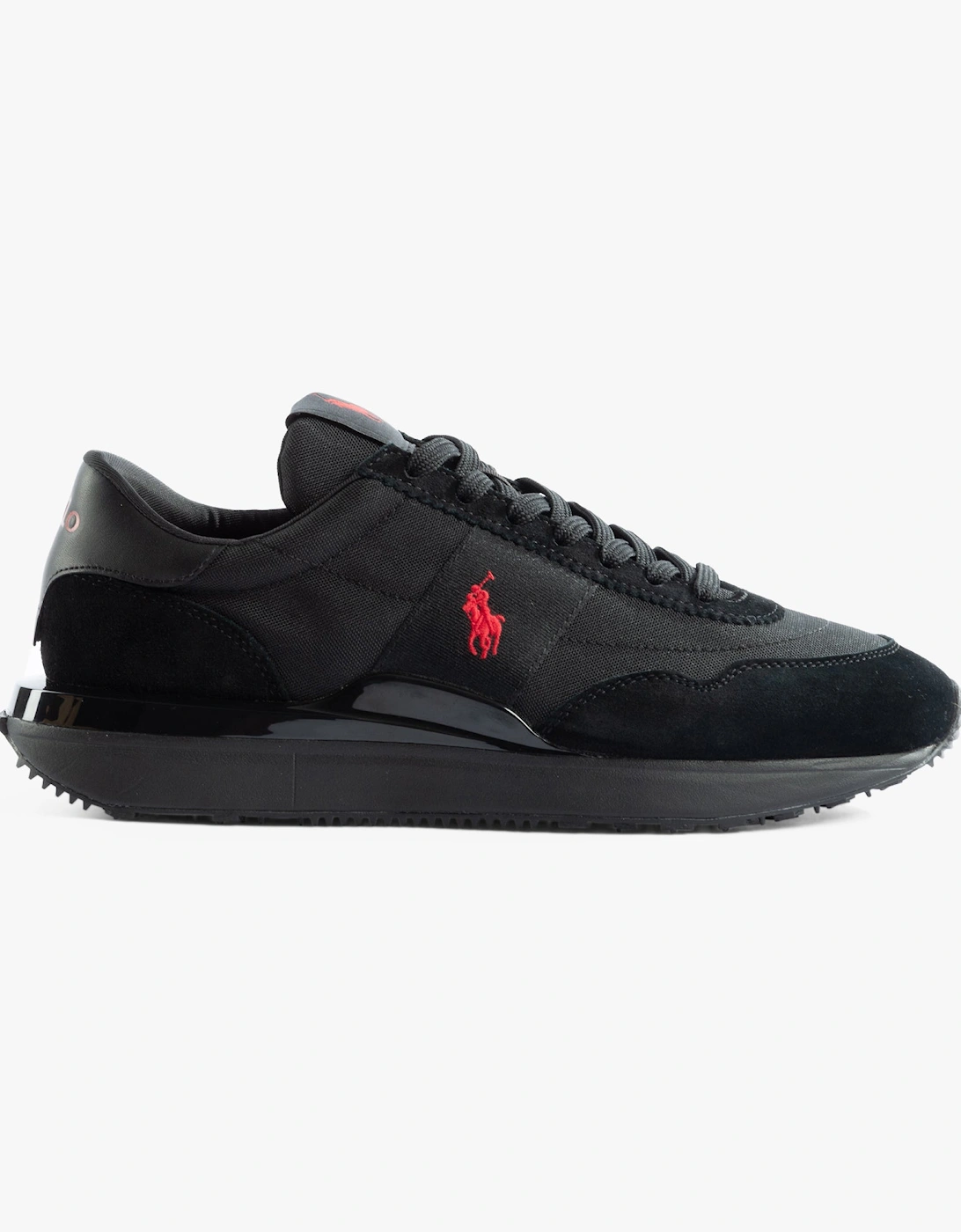 Men's Polo Ralph Lauren Train 89 Mens Trainers Triple Black/Red - Size, 10