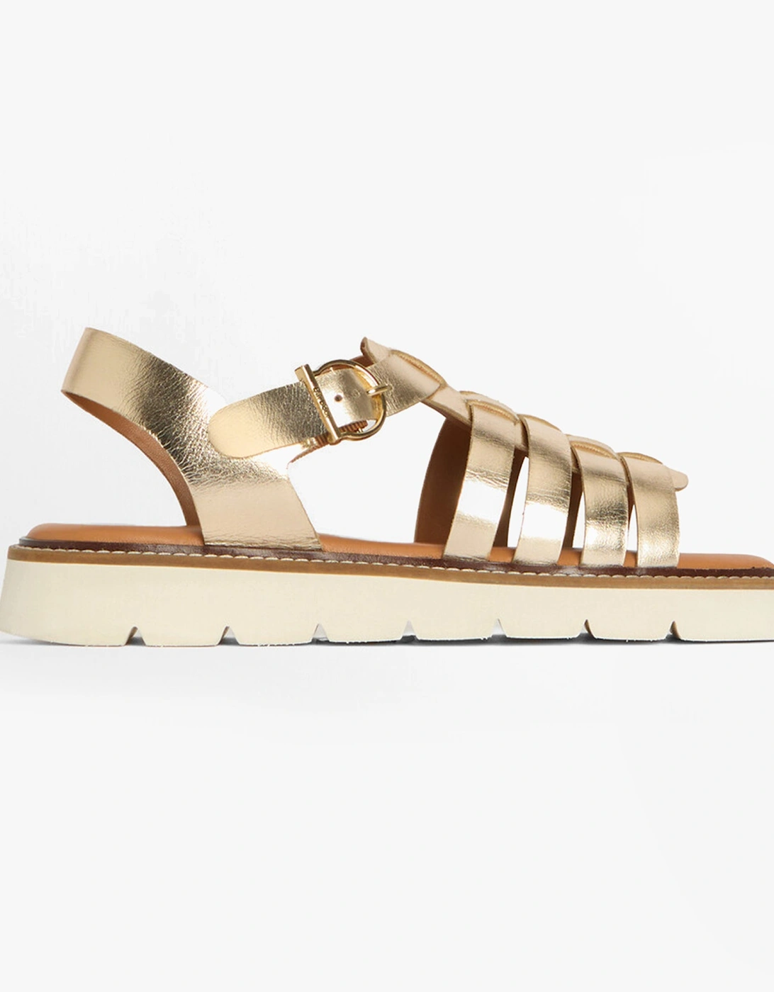 Women's Barbour OTTERBURN Womens Fisherman Sandals Gold - Size: 5