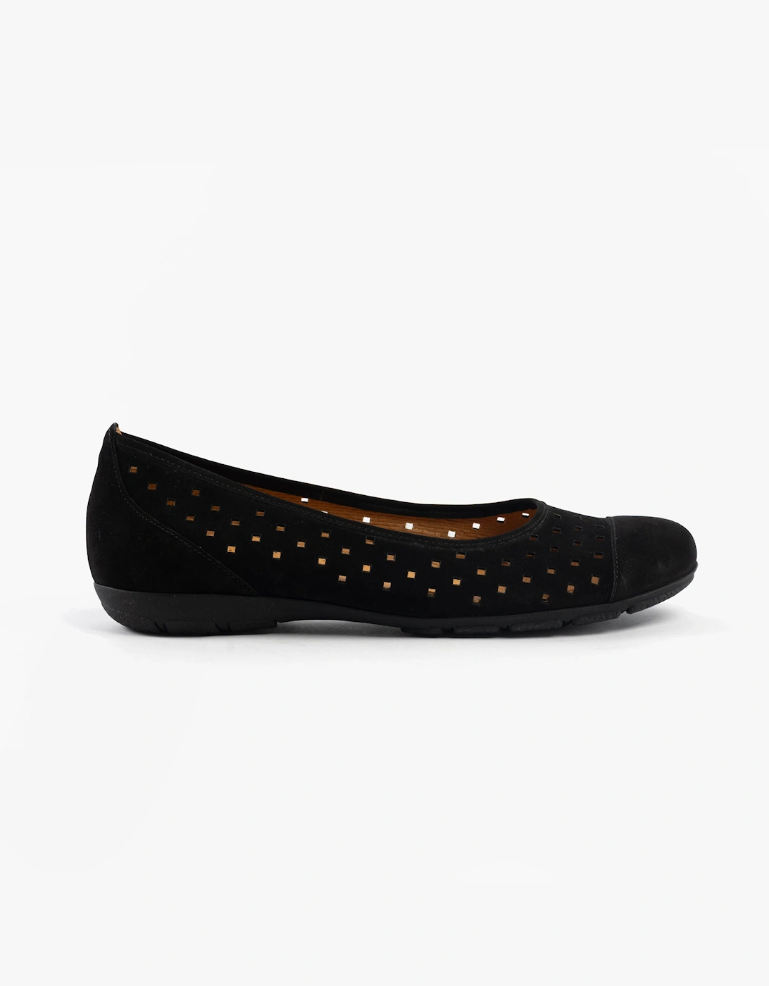 Women's Gabor RUFFLE Womens Shoes Black - Size: 6