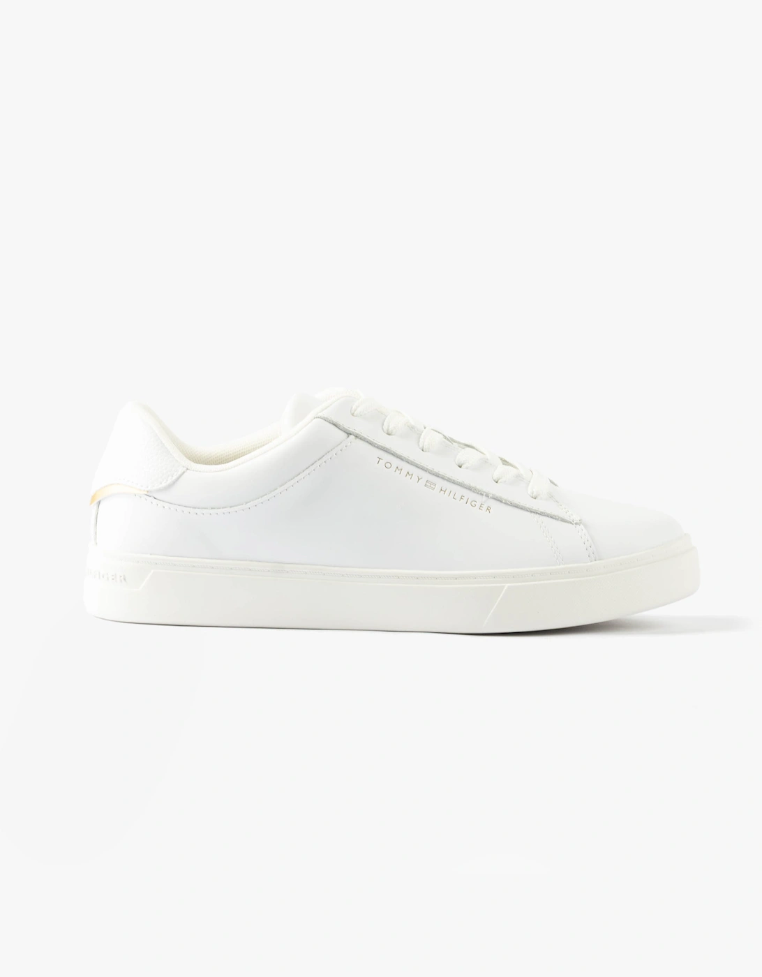 Tommy Hilfiger Women's White Essential Court Trainers - : 4 Uk Size 4