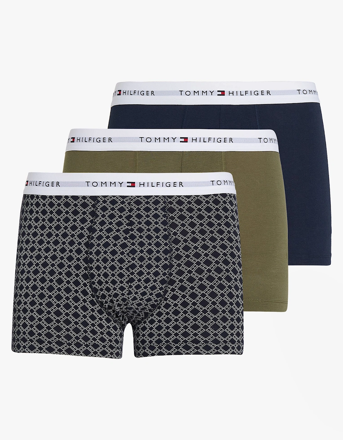 Tommy Hilfiger Men's Multi 3 Pack Trunks Coloured - : 32/33/32 Medium