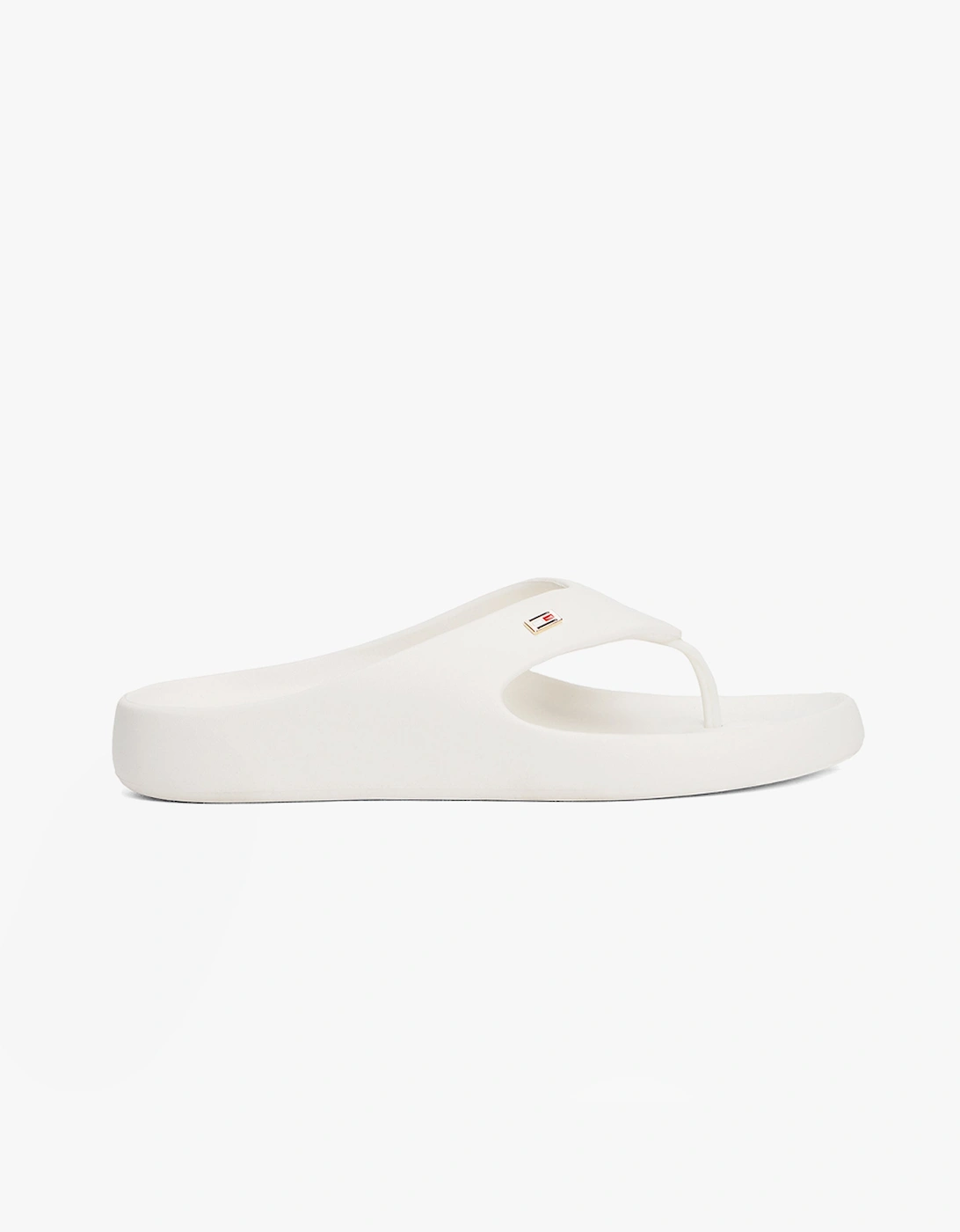 Women's Tommy Hilfiger ENAMEL FLAG CONTOURED Womens Sandals Ancient White - Size: UK 4/5