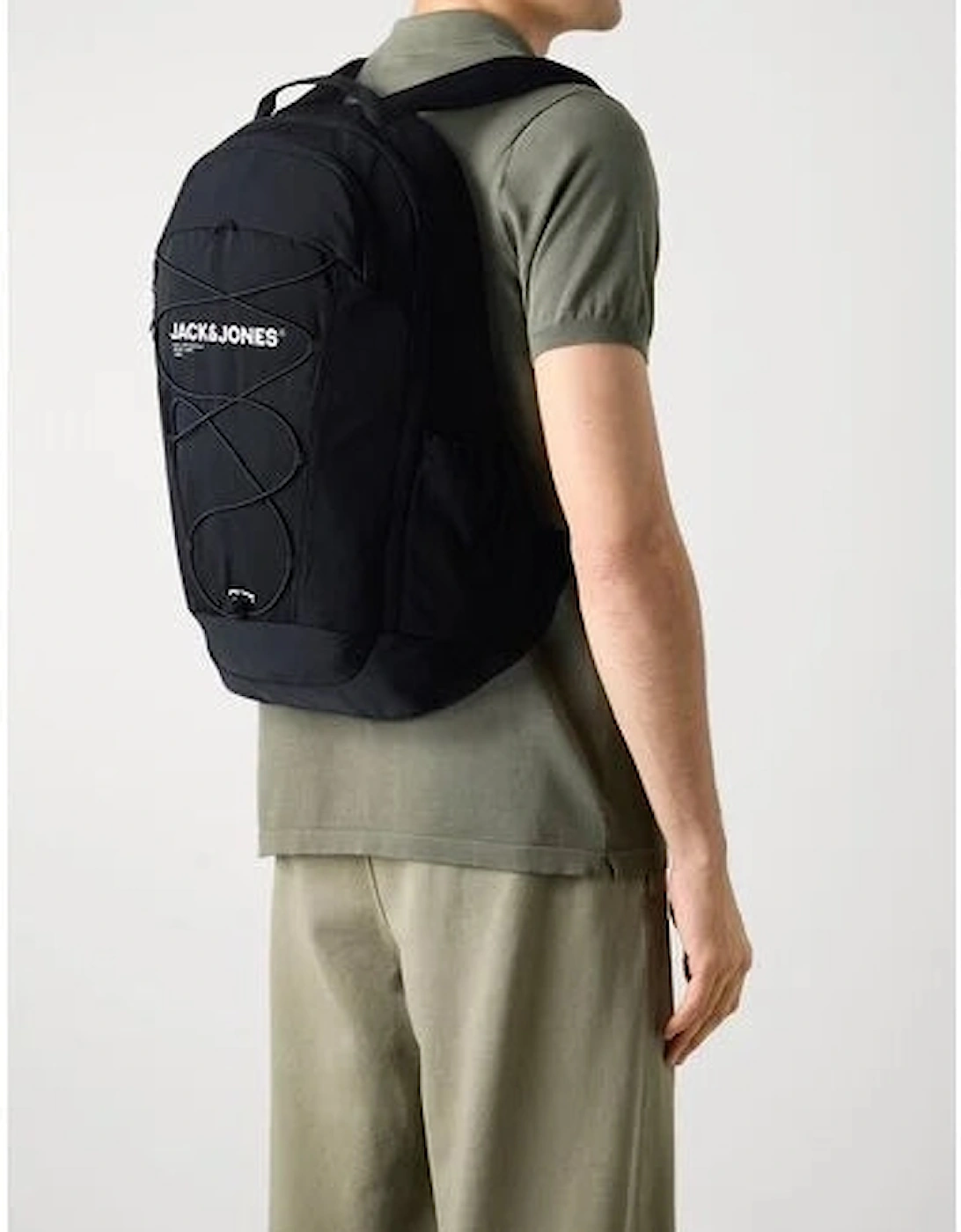Men's Jack & Jones JACZITRUS BACKPACK Mens Black - Size: ONE-SIZE