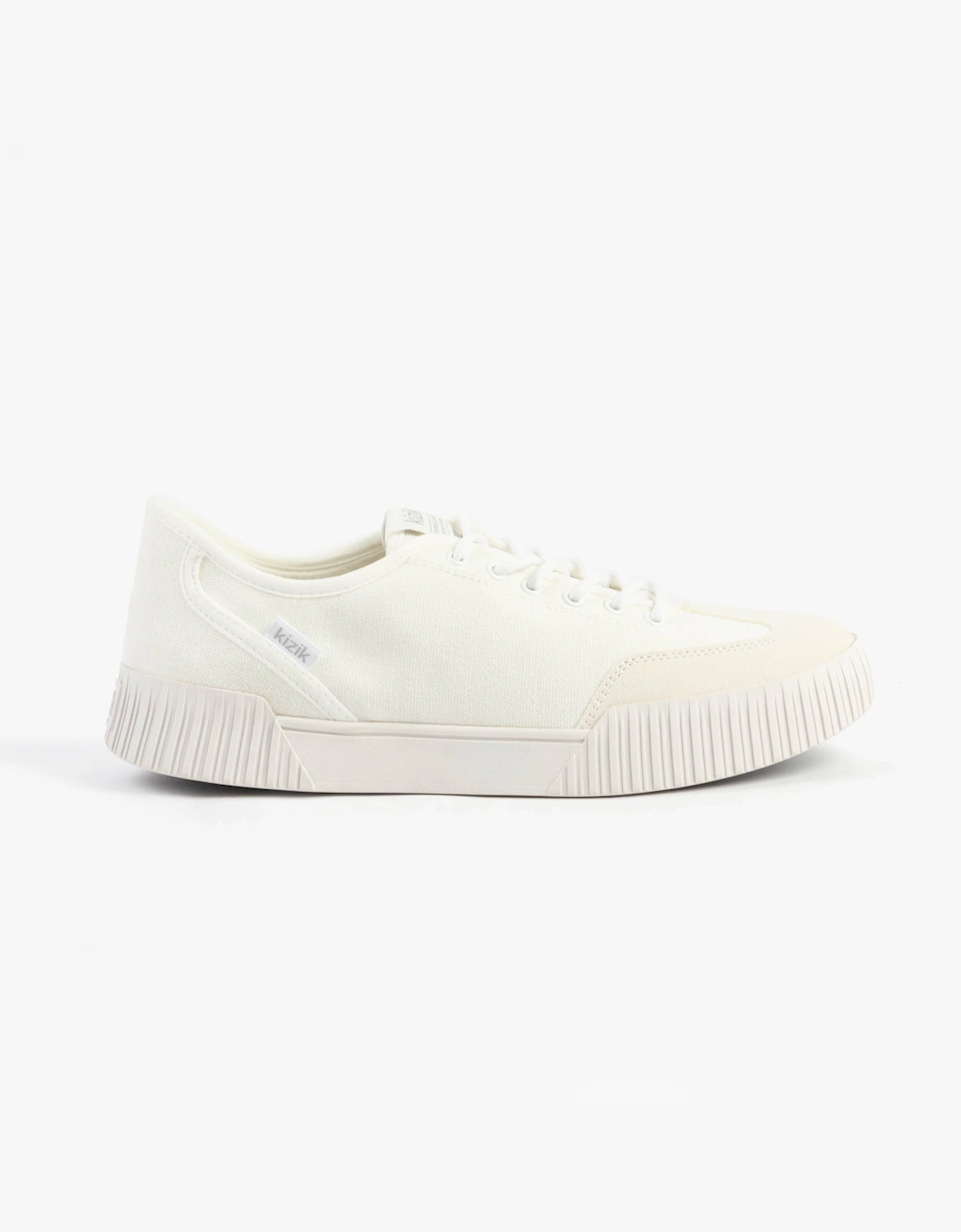 KIZIK Women's Kizik BROOKLYN Womens Canvas Trainers Bright White