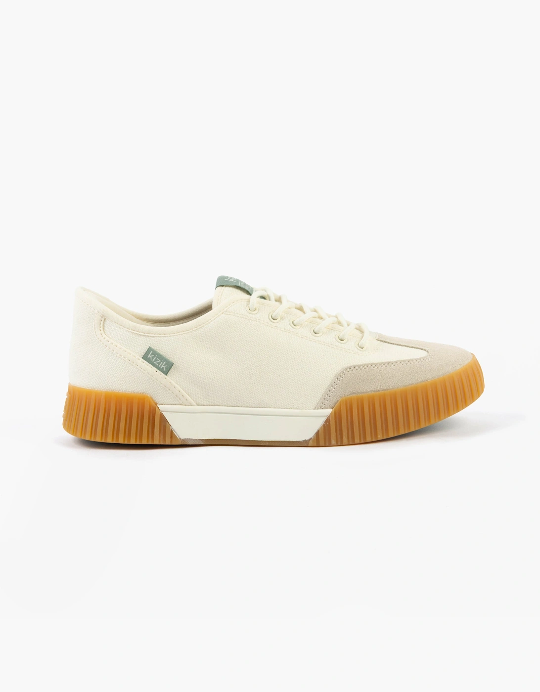 KIZIK Women's Kizik BROOKLYN Womens Canvas Trainers Pristine - White