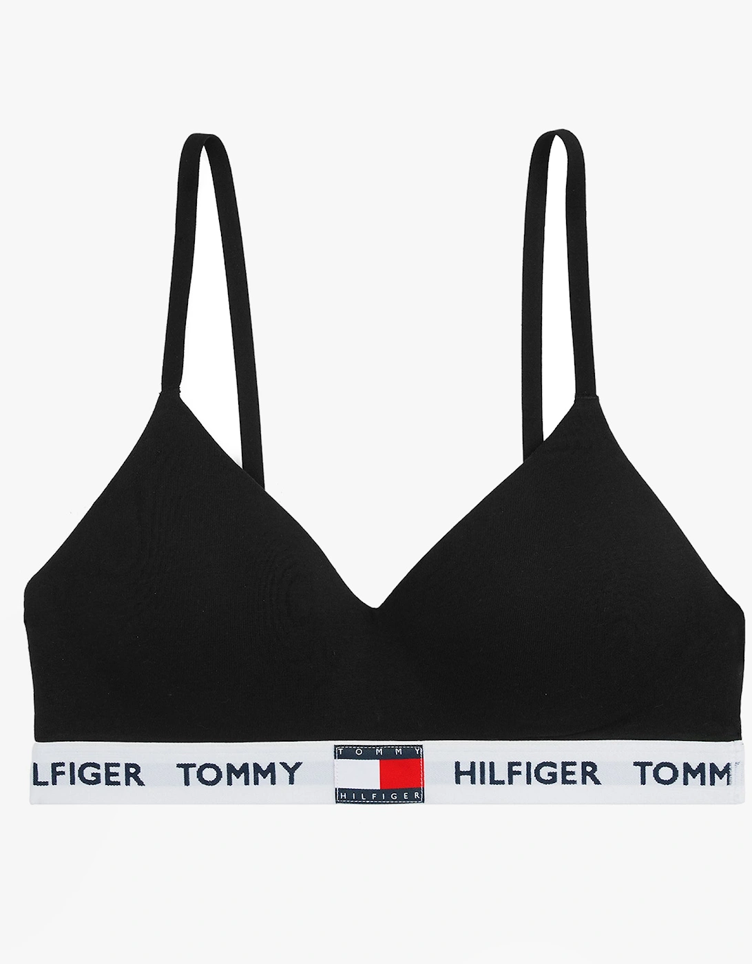 Tommy Hilfiger Women's Black Heritage Padded Push-Up Bralette - : Small