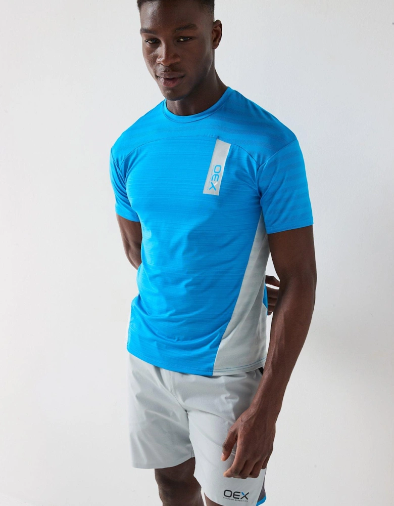 Mens Piton Tee Shirt - Bright Blue