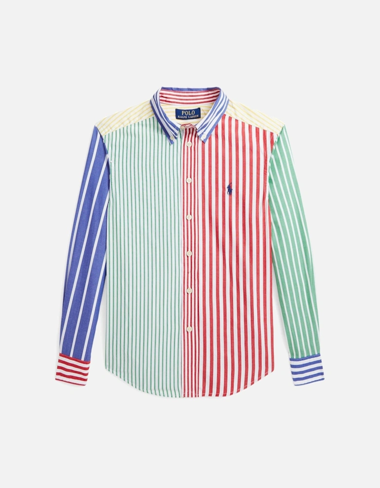 Boys Fun Stripe Long Sleeve Shirt - Multi